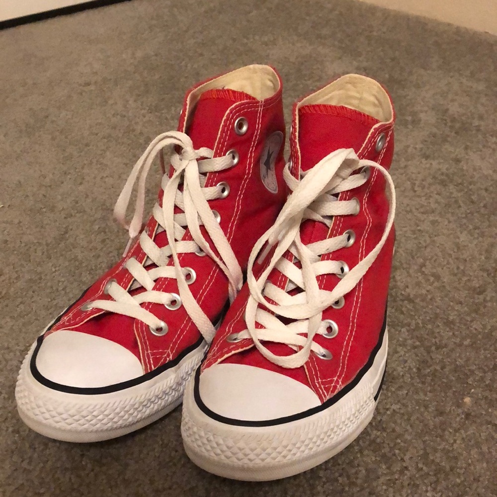 New Red High Top Converse